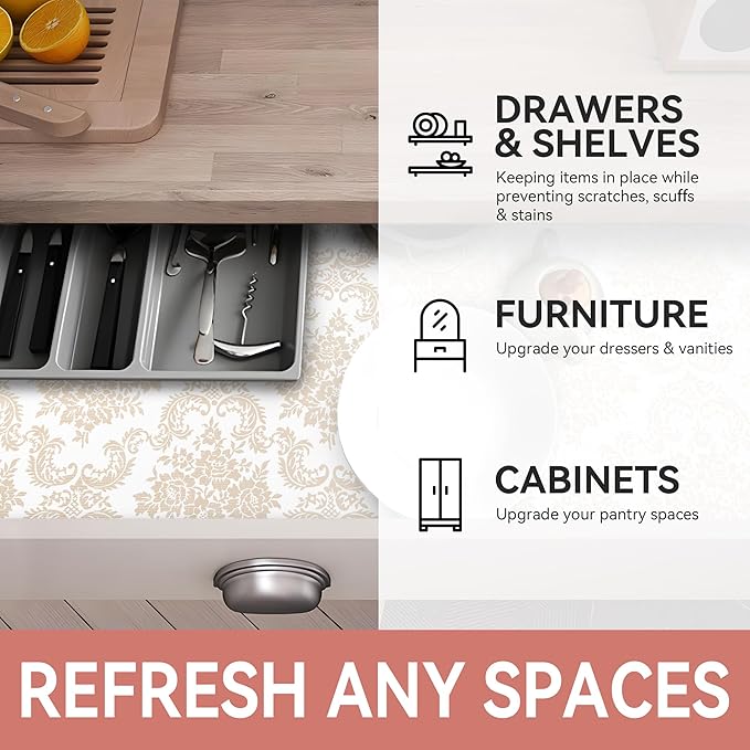 RAY STAR Cabinet Liner, 18 Inch x 16 Feet Shelf Paper - Image 6