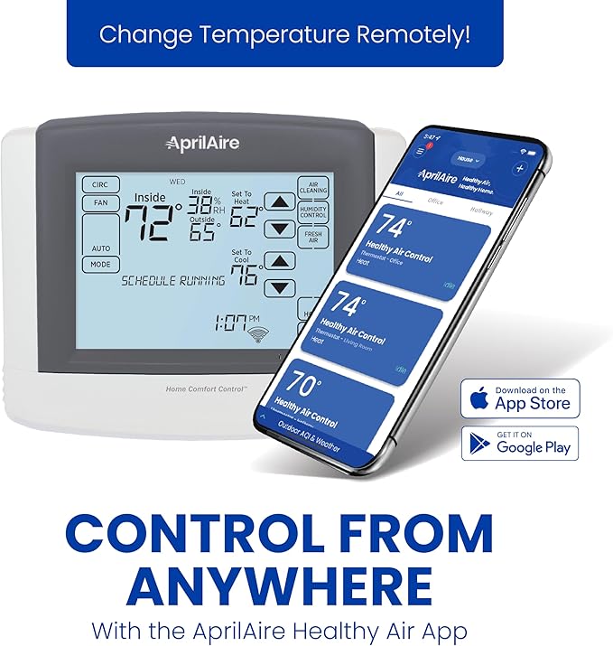 AprilAire 8910W Wi-Fi Programmable Touchscreen Thermostat - Image 2