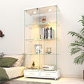 Yoluckea 4 Tier Glass Display Cabinet by Yoluckea
