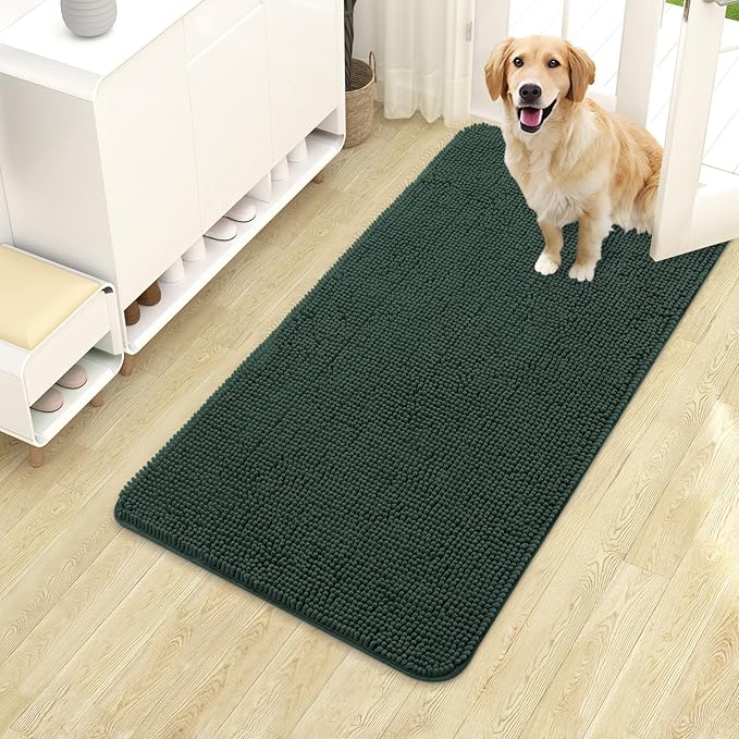 OLANLY Dog Door Mat for Muddy Paws 40x24, Absorbs Moisture and Dirt, Absorbent by OLANLY