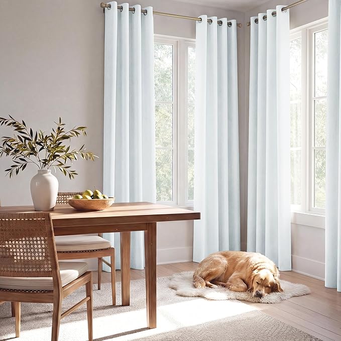 NICETOWN Farmhouse 100% Blackout Linen Curtains - Image 3