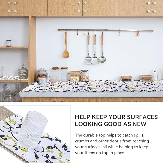 12" W x 120" L Floral Drawer and Shelf Liner - Image 3