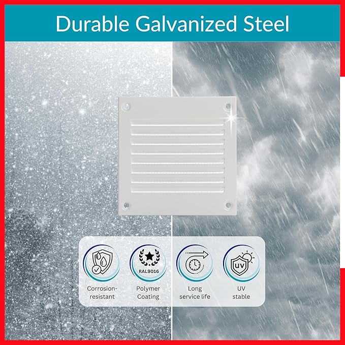 2x2 Vent Cover - White HVAC Return Air Grille - Image 3