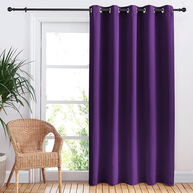 NICETOWN Bedroom Blackout Curtain Panel, 1 Panel, 70 x 84 inch, Royal Purple by NICETOWN