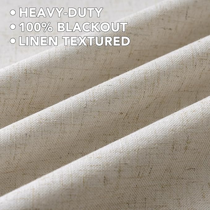 H.VERSAILTEX Linen Curtains 100% Blackout Curtains - Image 6