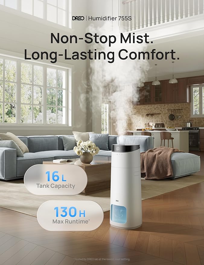 DREO 16L Smart Humidifier Large Room 1000 ft², 130H Cool Mist Air Humidifiers - Image 2