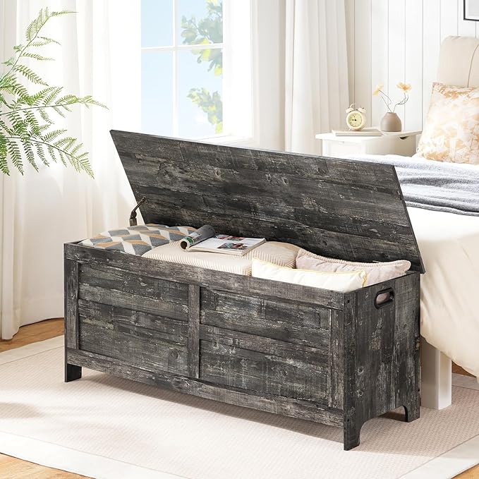 Storage Chest, 47.2” Large Toy Chest, Entryway Storage Trunk, Storage Bench - Image 2