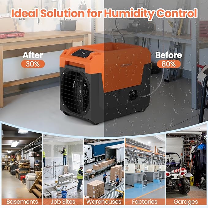 COSTWAY 140 Pints Commercial Dehumidifier - Image 7