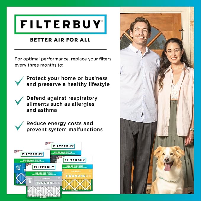 Filterbuy 21x21x1 Air Filter MERV 11 Superior Pet & Allergy Defense, - Image 7