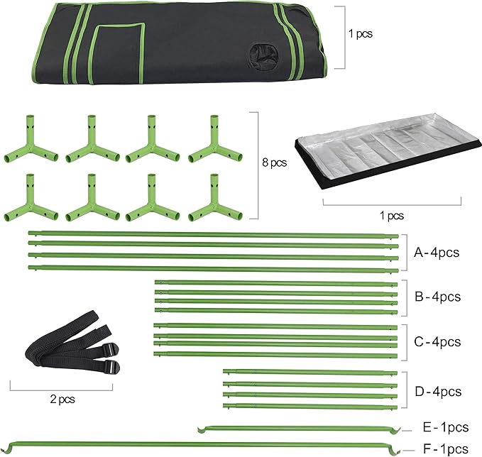 JungleA 2x4 Grow Tent, High Reflective Mylar Hydroponic Growing System - Image 7