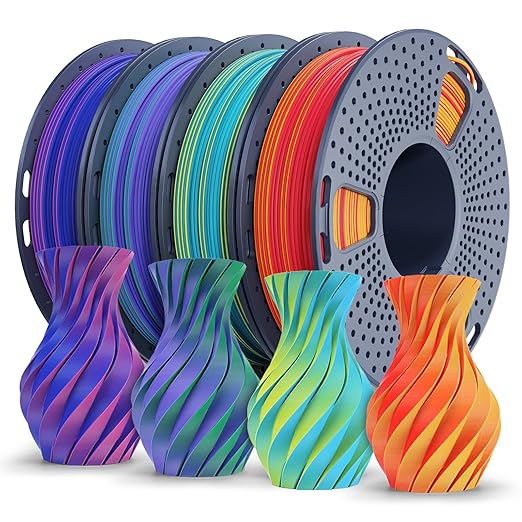 SUNLU Dual Color PLA Matte Filament 1.75mm, 3D Printer Filament Bundle by YOOPAI
