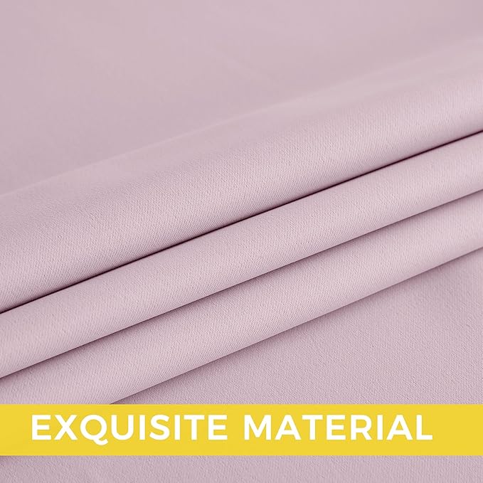 NICETOWN Room Darkening Draperies Curtains Panels, 2 Panels Baby Pink W52 x L84 - Image 6