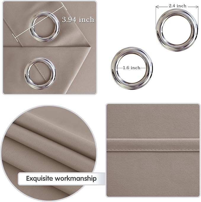 DWCN Room Divider Blackout Curtain Thermal Grommet Panel - Image 5