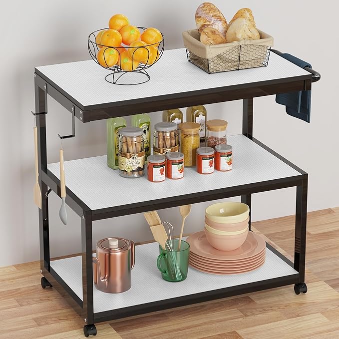 White Shelf Liners for Kitchen Cabinets Non Adhesive Drawer Liner for Bathroom - Image 4