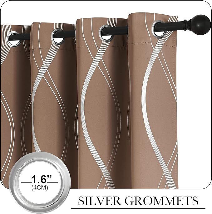 NICETOWN Bedroom Blackout Curtains Panels - Image 3