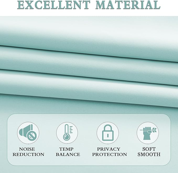 DONREN 72 Inches Long Room Darkening Curtain Draperies - Image 3