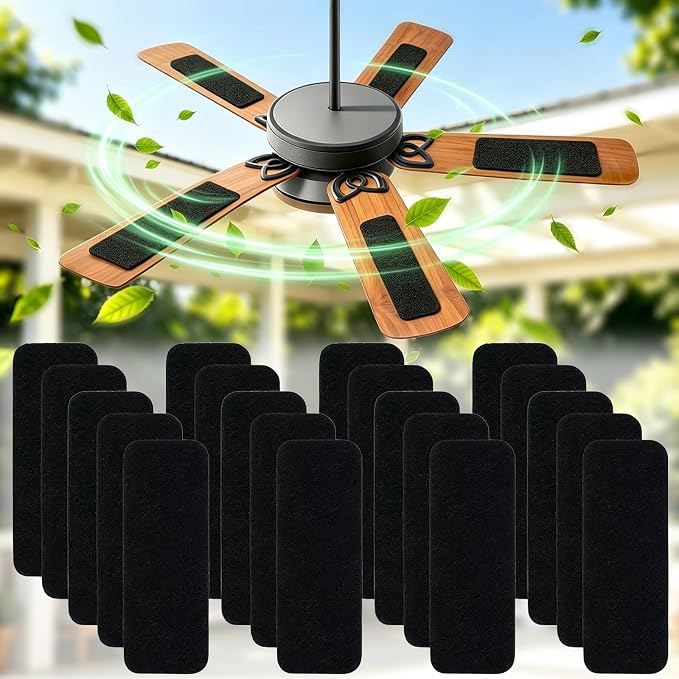 10 Pack Ceiling Fan Filters for Blades, 9.9" X 3.5" Activated Coconut Carbon by Unknown