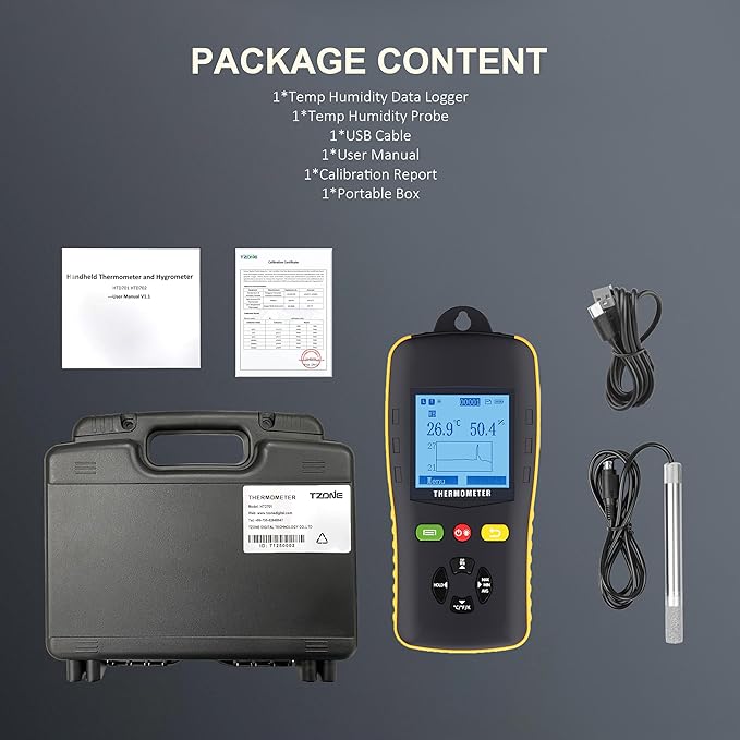 Tzone Temperature Humidity Data Logger USB Temp Recorder - Image 9