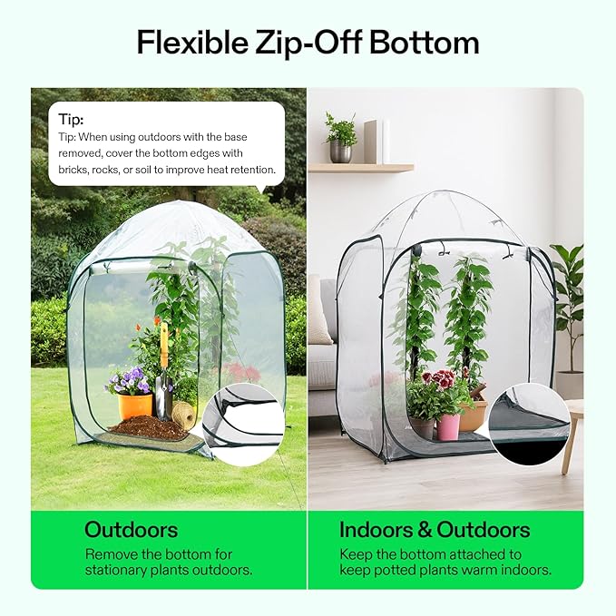 VIVOSUN 39x39x63-Inch Portable Walk-in Greenhouse, - Image 5