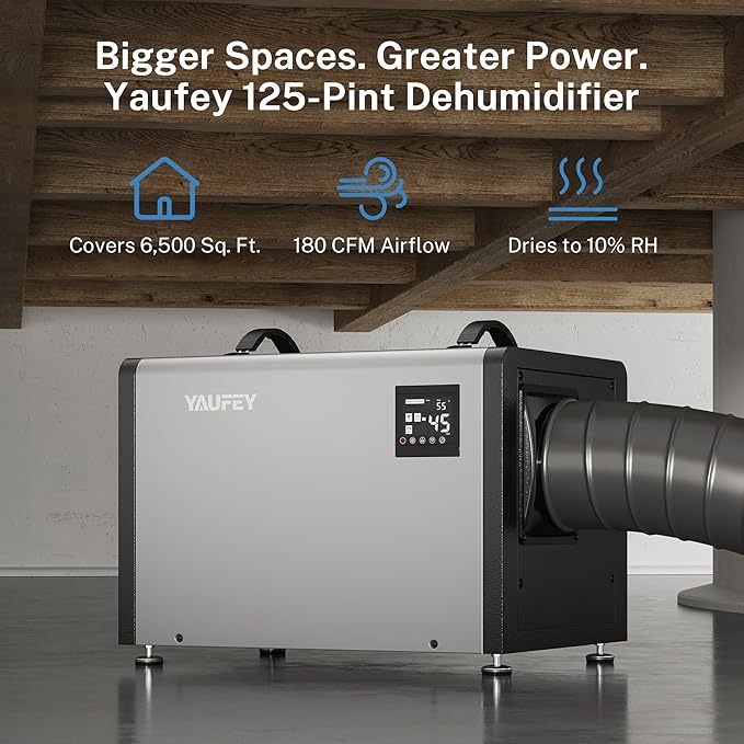 Yaufey 125 Pints Commercial Dehumidifier - Image 2
