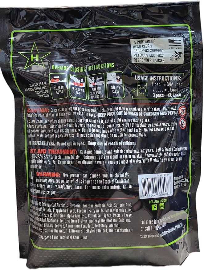 Hero Clean Laundry Detergent PACS, Scent 1 - Image 5