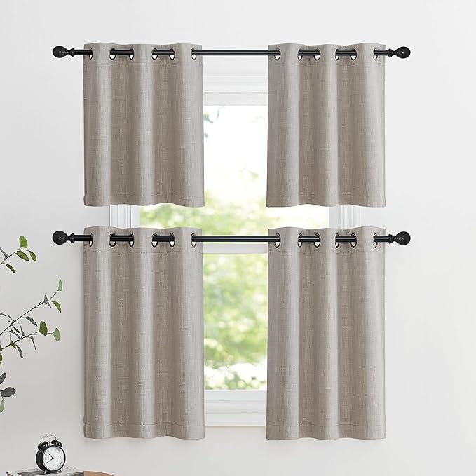 NICETOWN Window Valance for Bedroom Farmhouse Grommet Top Blackout Thermal - Image 7