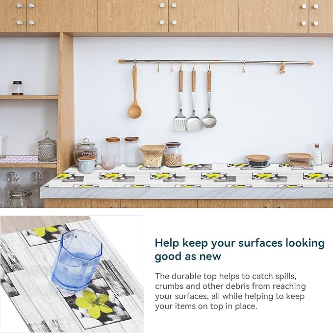 Shelf Liner 18" W x 288" L Non Adhesive Kitchen Drawer Liner, Waterproof Shelf - Image 5