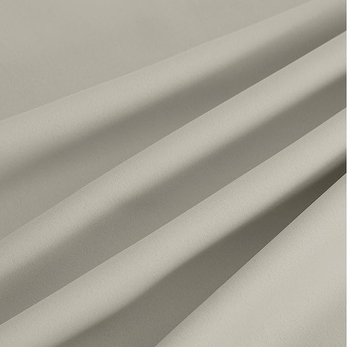 NICETOWN Room Darkening Draperies Curtains Panels, 2 Panels Natural W52 x L84 - Image 9