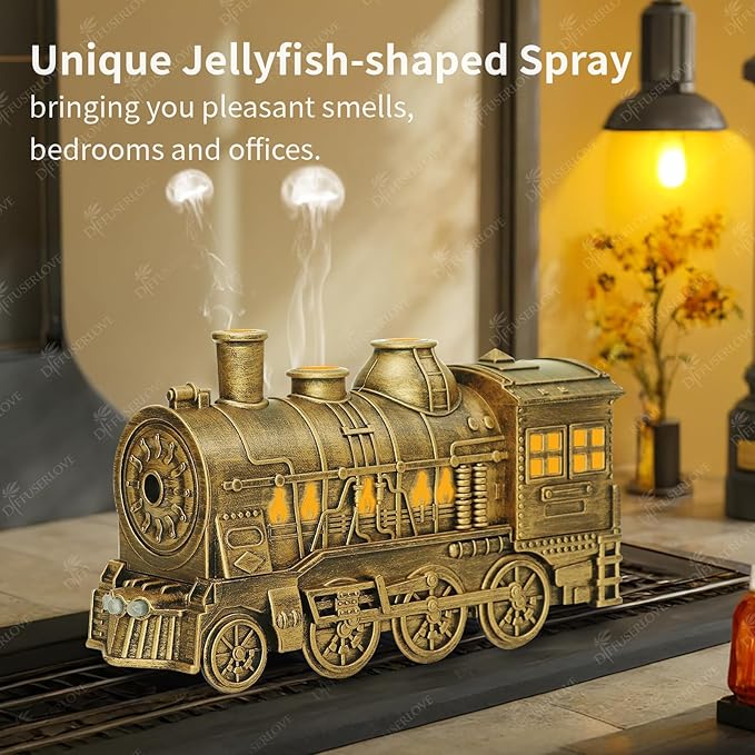 Diffuserlove Essential Oil Diffuser 300ML Train Cool Mist Humidifier Quiet - Image 2