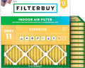 Filterbuy 18x18x1 Air Filter MERV 11 Superior Pet & Allergy Defense, by Filterbuy