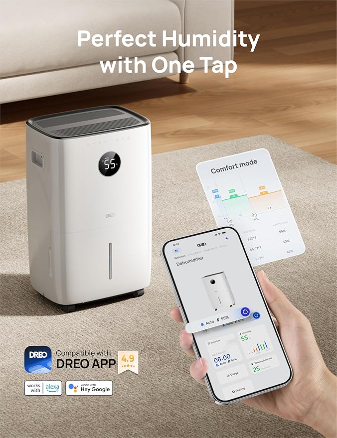 DREO 110-Pint Smart Dehumidifier - Image 6