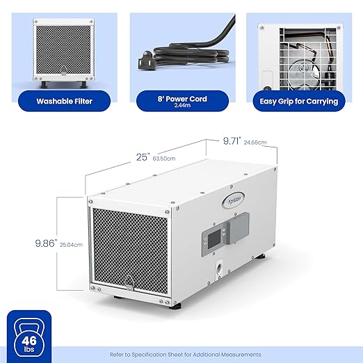 AprilAire E050PZ 50-Pint Professional-Grade, Whole-House Dehumidifier - Image 15
