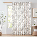 jinchan Linen Floral Curtains Extra Wide by JINCHAN