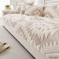 Boho Plush Couch Covers for Sofa Washable, Fuzzy Soft Couch Cover for Sectional by WelcometoXSlive