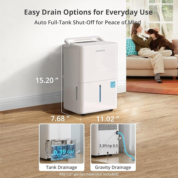 Kesnos 2, 500 Sq. Ft. Energy Star 2025 Dehumidifier - Image 7