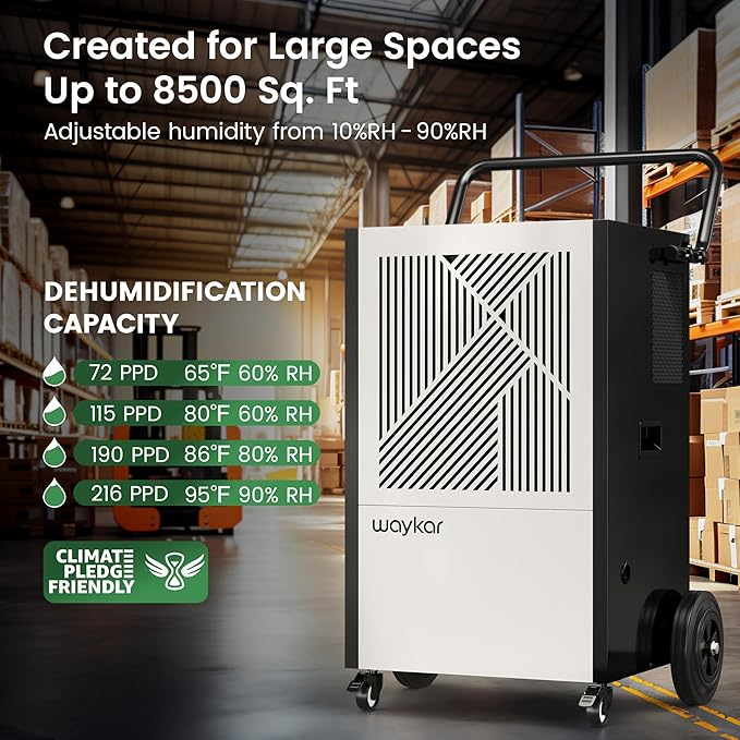 Waykar 216 Pints Commercial Dehumidifier - Image 3