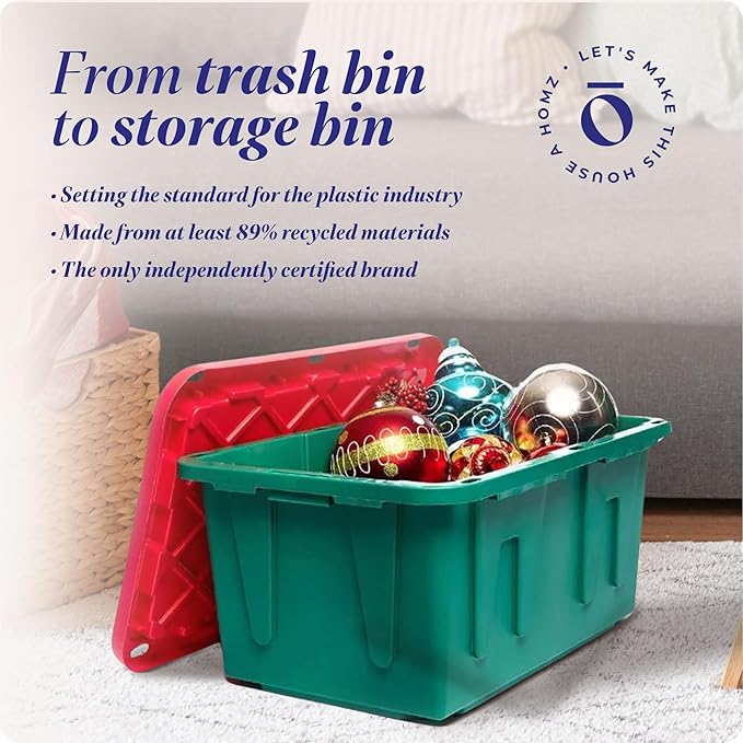 HOMZ 4-Pack Durabilt, Heavy Duty Plastic Storage Bins - Image 7