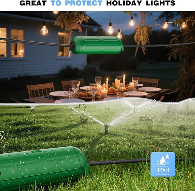 Flemoon Outdoor Extension Cord Safety Cover, IPX4 Weatherproof Electrical Box - Image 6