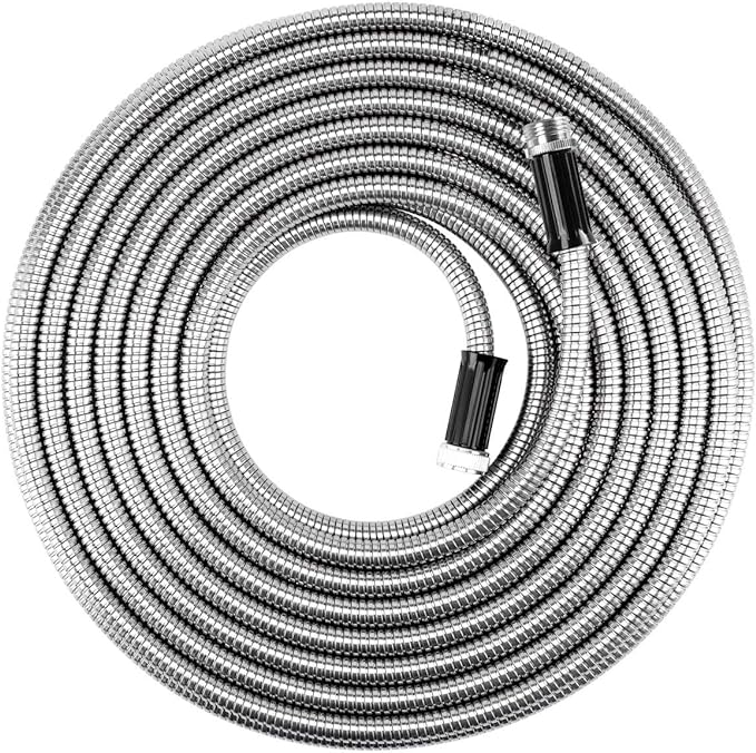 Beaulife Metal Garden Hose 25 ft Flexible No Kink Lightweight RV Drinking Water by Beaulife