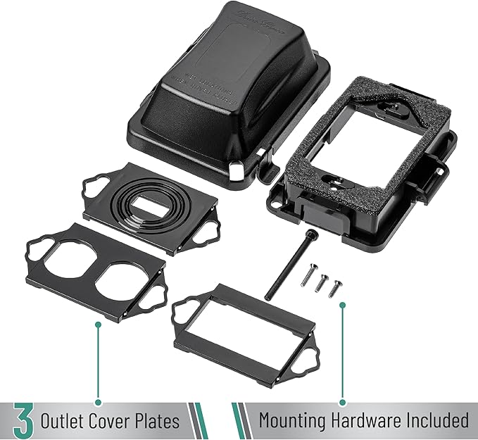 Bates- Outdoor Outlet Cover Weatherproof, Horizontal/Vertical Use - Image 5