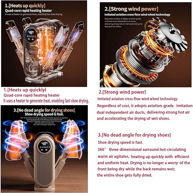 Glove Dryer & Boot Warmer, Electric Shoe Dryer - Image 4