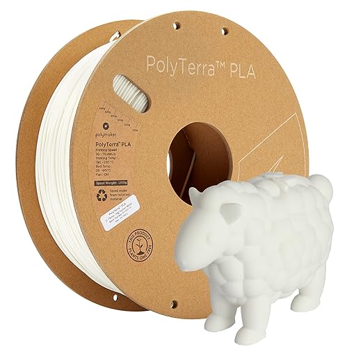 Polymaker Matte PLA Filament Cotton White 1.75mm 1kg 3D Printing Filament by Polymaker