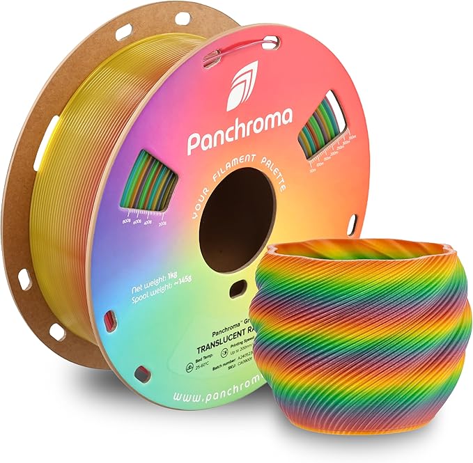 Polymaker Panchroma Gradient Translucent Rainbow PLA Filament 1.75mm, 3D by Polymaker