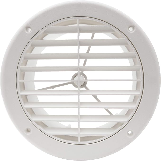 RecPro RV AC Vent 5" with Optional Charcoal Filter White - Image 2