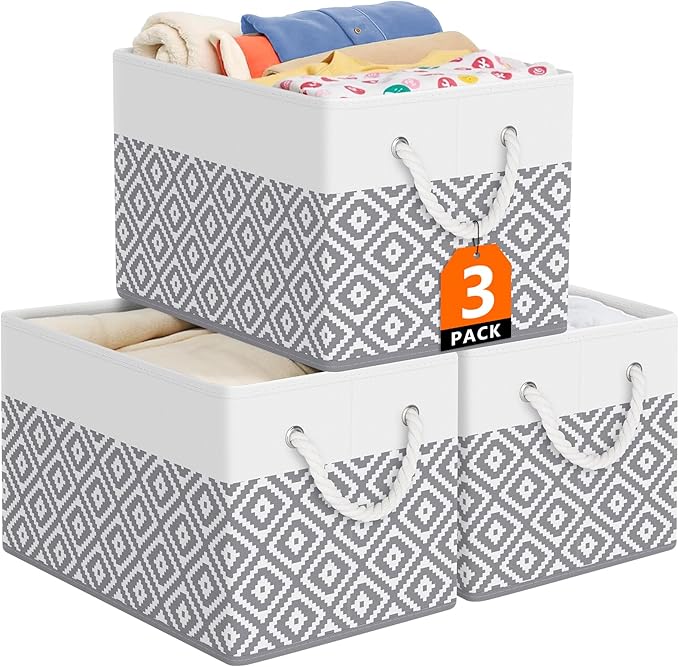 Storage Bins, Collapsible Storage Basket by StorageTastic