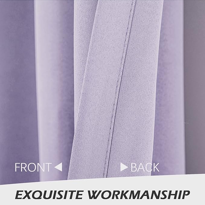 MYSKY HOME Lilac Blackout Curtains - Image 4