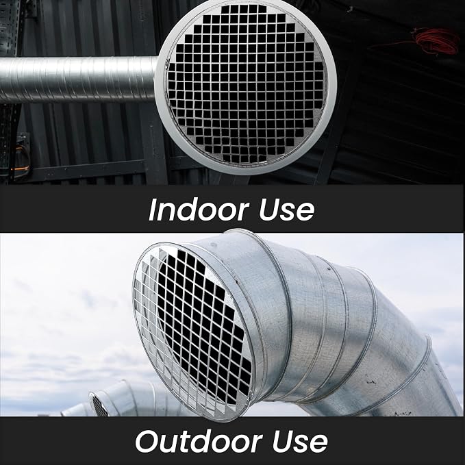 6" Inch Duct End Cap with Steel Mesh - Image 6