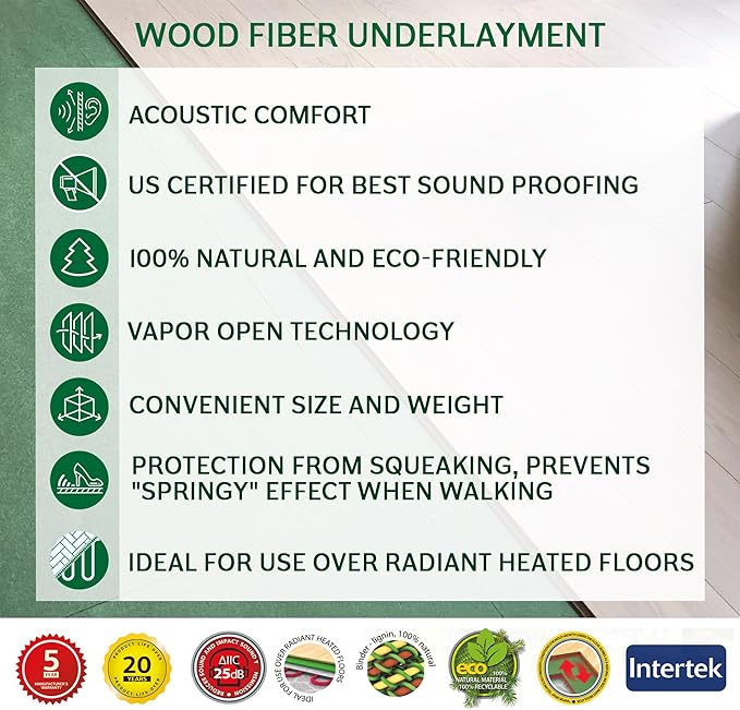 Wood Fiber Flooring Underlayment, 3mm Thickness - Image 2