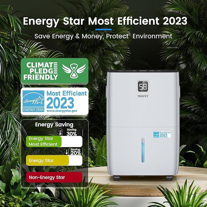 Yaufey 5000 Sq. Ft. Energy Star Certified Dehumidifier, Max 80 Pints - Image 2