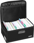 JUNDUN Index Card Holder with Lock, Collapsible Fireproof Index Card Box fits by JUNDUN